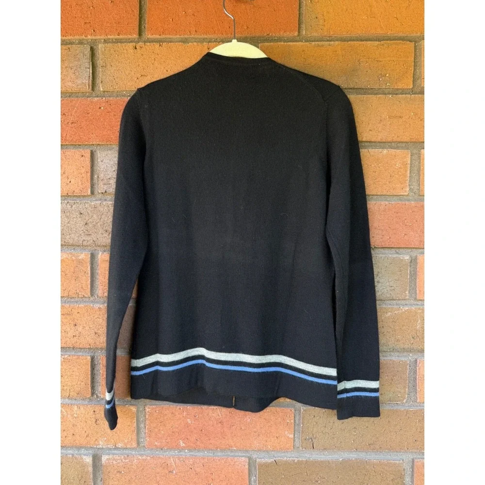 Cashmere Collection Cardigan Saks Fifth Avenue Sweater Button Up | Black Size 8